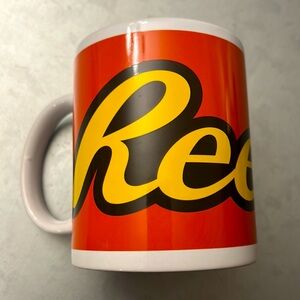 Reese's Coffee Mug/cup By Galerie white orange yellow